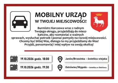 Mobilny Urząd rusza w teren. Pierwsze spotkania odbędą się w dwóch miejscowościach